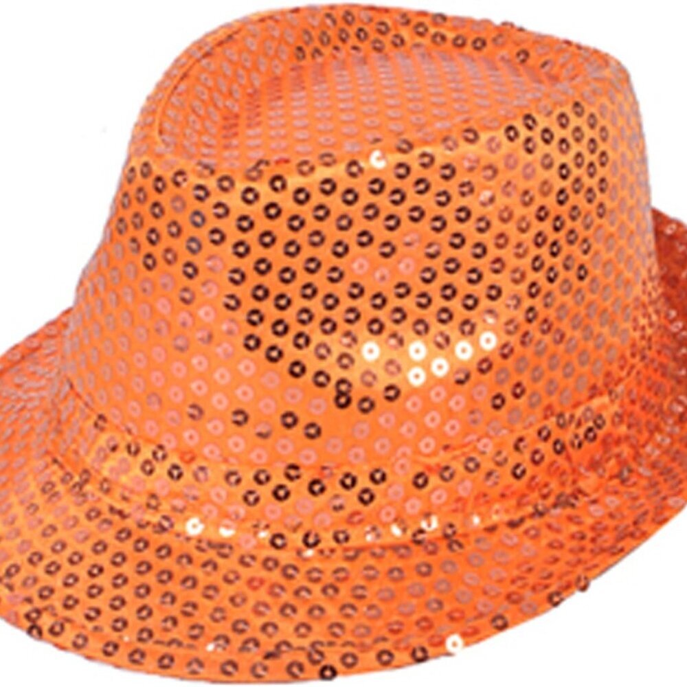 Solid Color Sequins Fedora Hat